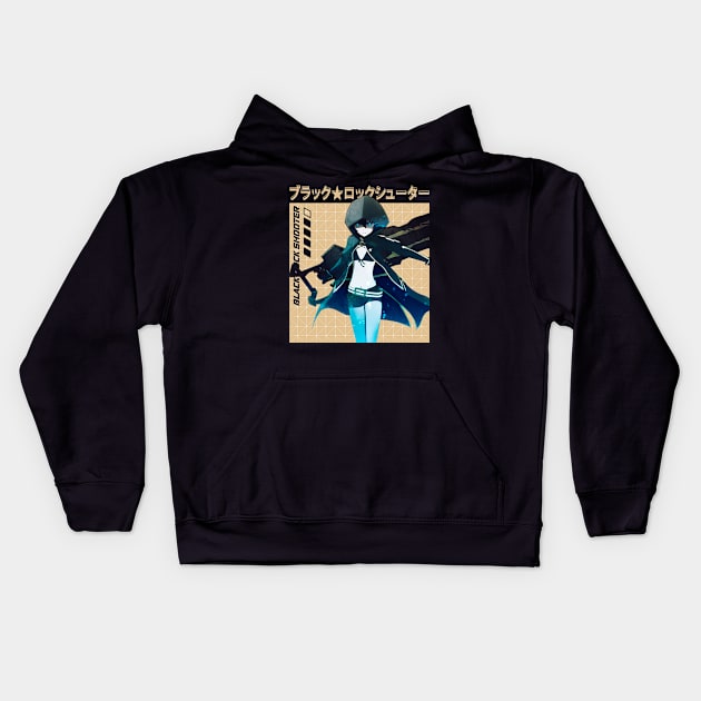 Battlefield of Emotions The Black Rock Shooter Saga Unleashed Kids Hoodie by Skateboarding Flaming Skeleton